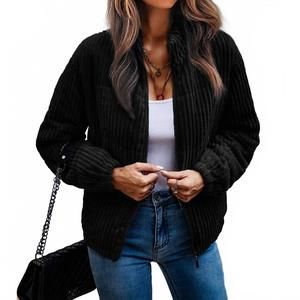 NEW SUPREME FASHION fuzzy jacket in black